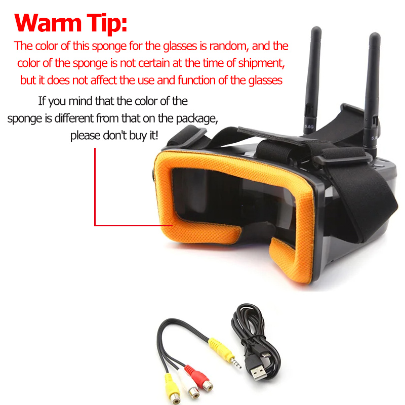 Gafas de vídeo VR009 FPV, pant - Fpv Drone Goggles reseña y precio
